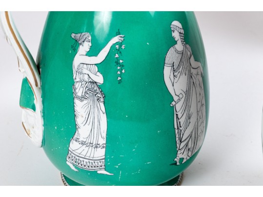 Group Of Four Antique Ceramic Water Pitchers