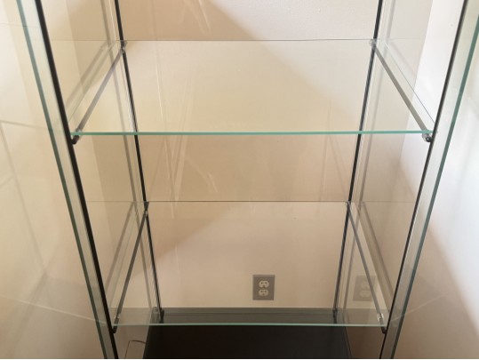 Handsome Glass Vitrine Display Case On Stand
