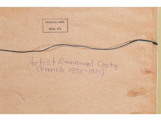 Emmanuel Costa (French, 1833-1921) Gouache On Paper, Urban Archways