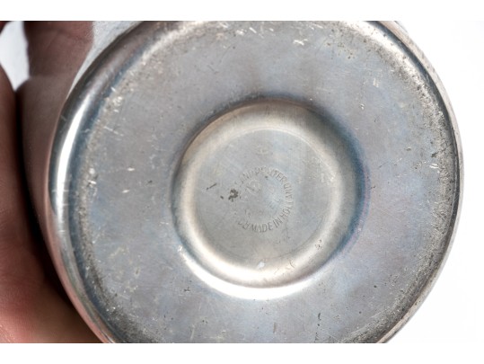 Variety Of Mixed Metal Pitchers And Teak Serving Tray Including A. Pozzi