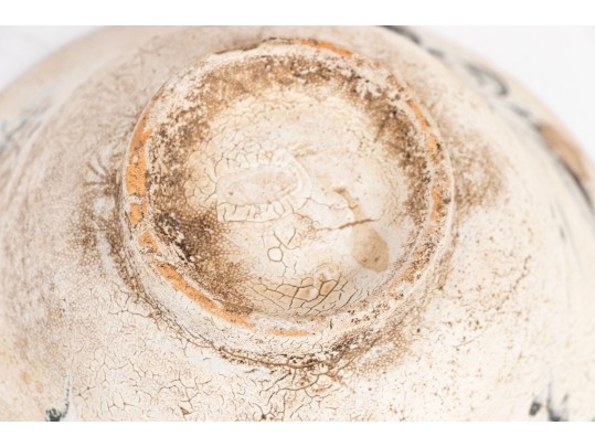 Rustic Trio Of Three Ceramic Bowls And Footed Compote