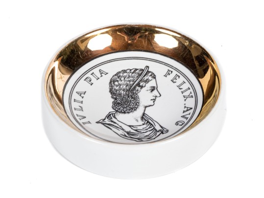 Italian Fornasetti Milano Porcelain Ashtray