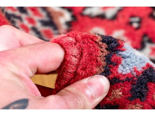 Pair Of Hand-knotted Hamadan Accent Mats, 2'-10 1/2 X 2' & 2'-3 1/2 X 1'-8 1/2'