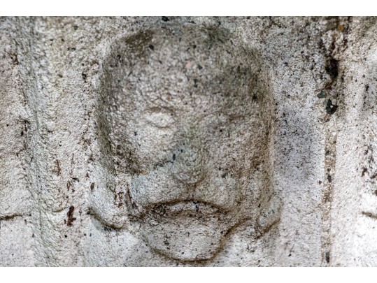 Pair Of Large Cast Stone Footed Stone Planters