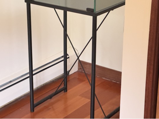 Handsome Glass Vitrine Display Case On Stand