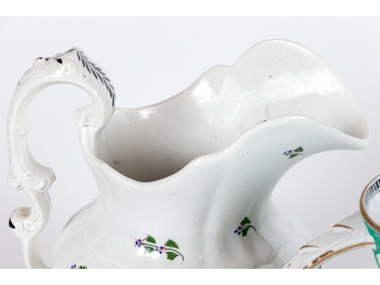 Group Of Four Antique Ceramic Water Pitchers