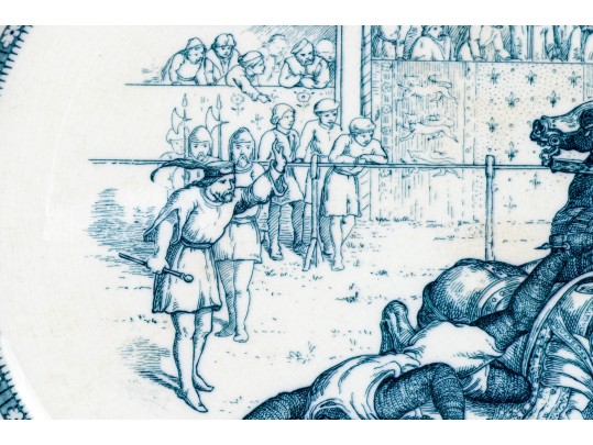 Two Wedgwood Oval Blue And White Serving Platters