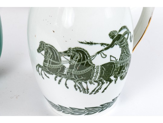 Group Of Four Antique Ceramic Water Pitchers