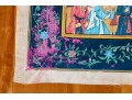 Vibrant Mughal Painting On Thin Fabric, Gathering Before The Emperor