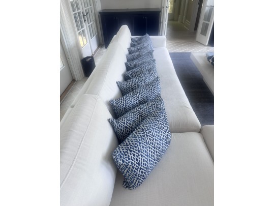 Set Of 10 Restoration Hardware Lumbar Outdoor Pillows
