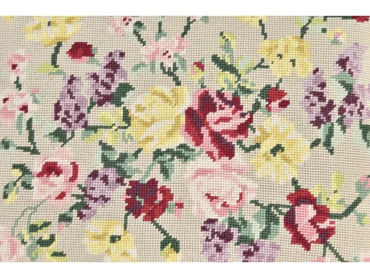 George II Mahogany Needlepoint Stool