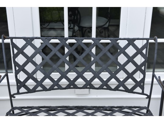 Metal Patio Loveseat And Pair Of Tables (2 Of 2)