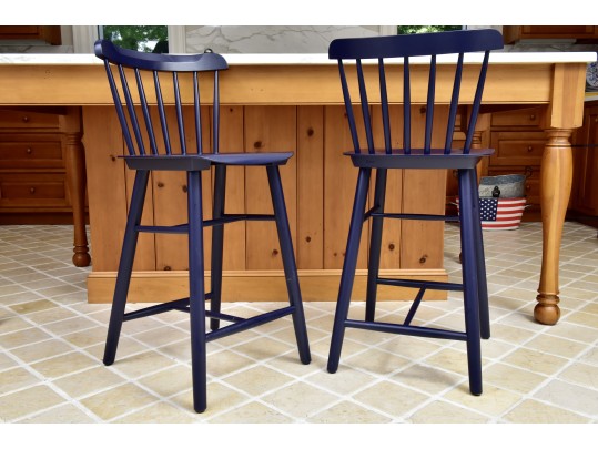 Set Of Three Serena And Lily Tucker Counter Stools By Ton (RETAIL $1,254)