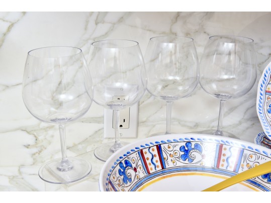 Collection Of La Cadeaux Melamine Outdoor Dining Dinnerware