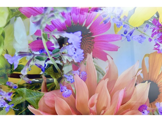 Multi Floral Petals Photograph On Acrylic Wall Art