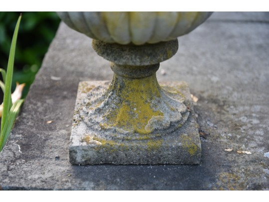 Cast Stone Garden Pedestal Urn Planter