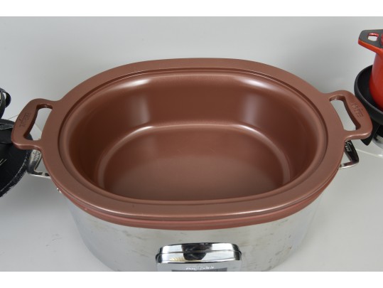 All Clad Series C04 Slow Cooker And Cast Iron Fondue Sets
