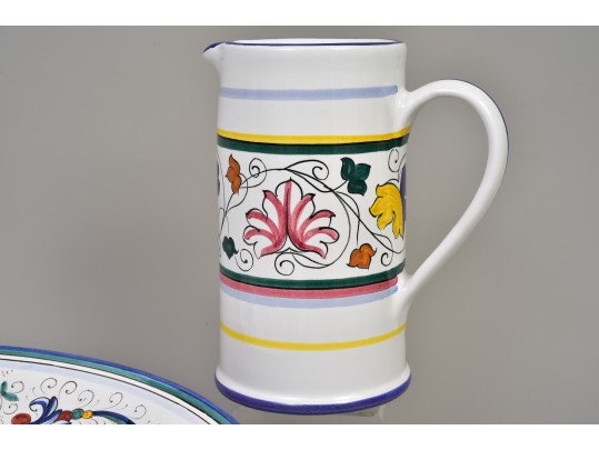 Deruta Italian Bowl And Pitchers