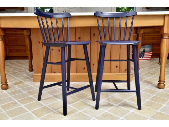 Set Of Three Serena And Lily Tucker Counter Stools By Ton (RETAIL $1,254)