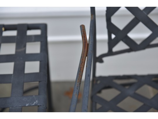 Metal Patio Loveseat And Pair Of Tables (2 Of 2)