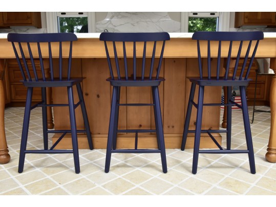 Set Of Three Serena And Lily Tucker Counter Stools By Ton (RETAIL $1,254)