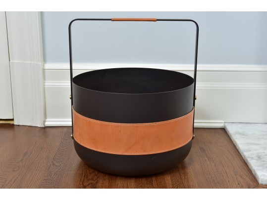 Eldvarm Emma Steel And Leather Firewood Basket (RETAIL $639)