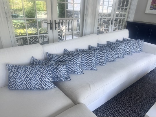 Set Of 10 Restoration Hardware Lumbar Outdoor Pillows