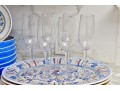 Collection Of La Cadeaux Melamine Outdoor Dining Dinnerware