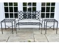 Metal Patio Loveseat And Pair Of Tables (1 Of 2)