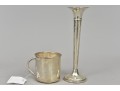 Fisher Sterling Silver Weighted Bud Vase And Ross Simons Sterling Cup