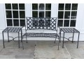 Metal Patio Loveseat And Pair Of Tables (2 Of 2)