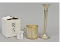 Fisher Sterling Silver Weighted Bud Vase And Ross Simons Sterling Cup