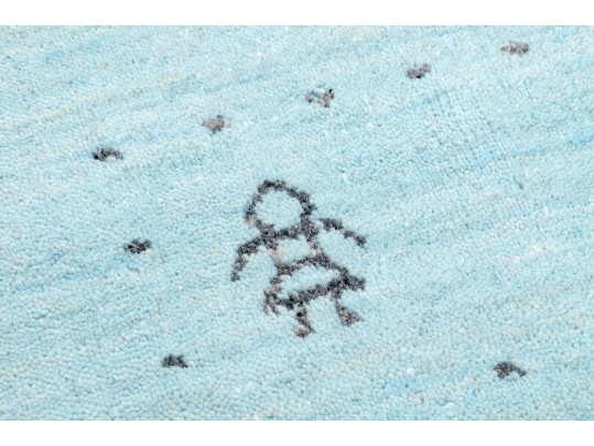 Soft Loom Made Gabbeh Wool Runner, 12'-1