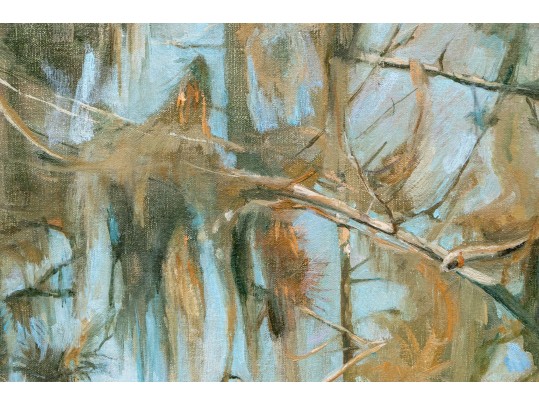 Laurel Stern Boeck (American, 21st C.) Oil On Canvas, Dense Forest