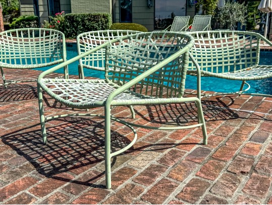 Set Of Four Brown Jordan Kantan Chairs