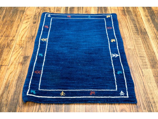 100% Hand Loom Wool Gabbeh Carpet - Made In India - 2' X 3' - NEW