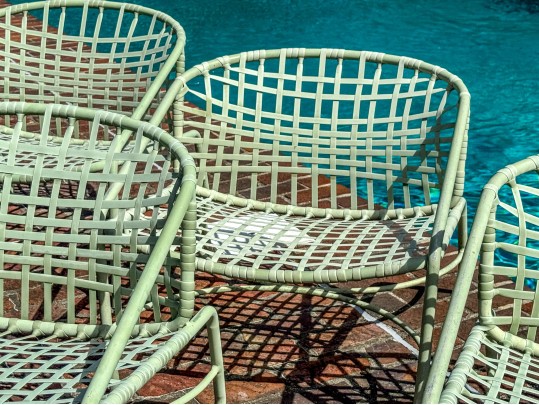 Set Of Four Brown Jordan Kantan Chairs