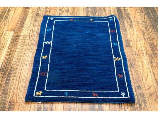 100% Hand Loom Wool Gabbeh Carpet - Made In India - 2' X 3' - NEW
