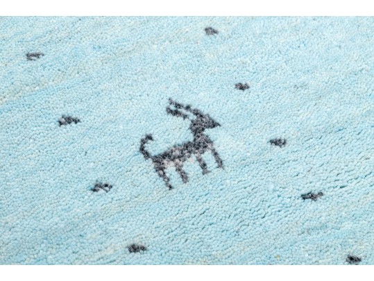 Soft Loom Made Gabbeh Wool Runner, 12'-1