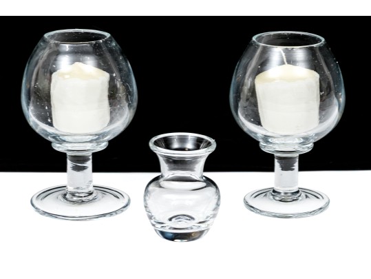 Trio Of Simon Pearce Crystal