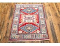 Hand-knotted Wool Kazak Carpet, 3'-9
