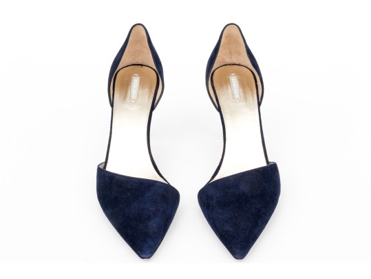 Giorgio Armani Fabulous Blue Suede Elegant Pumps, Size 41, New