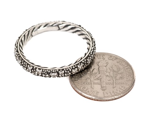 David Yurman Sterling Silver And Diamond 