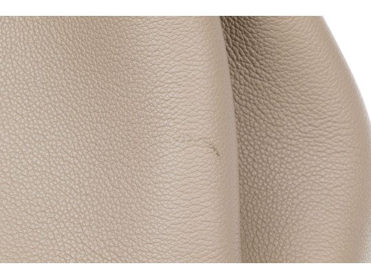 Polène Numéro Neuf Mini Taupe Pebbled Leather Top Handled Tote Bag