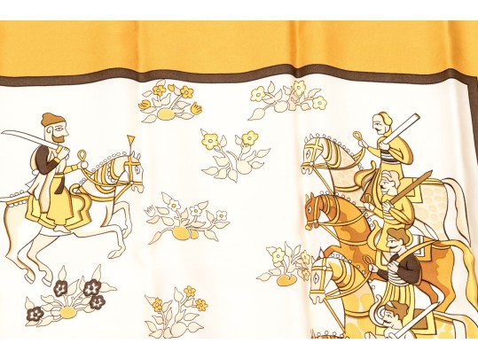 Hermes Magnificent Vintage Brown, Ivory And Gold 