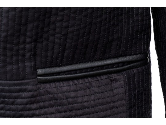 Rag & Bone Fabulous Leather Trimmed Quilted Mandarin Collar Blazer Size 8