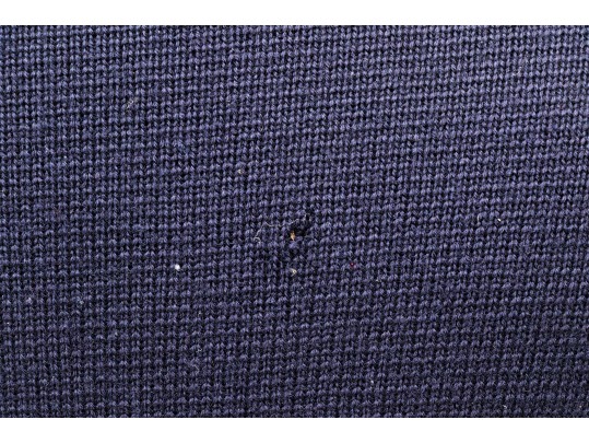 Salvatore Ferragamo Navy Blue Knit Wool Button Front Sweater, Size M