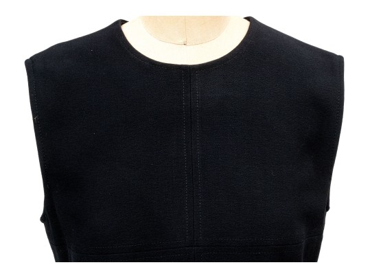 Escada Classic Black Wool Sleeveless Sheath Dress, Slze 40