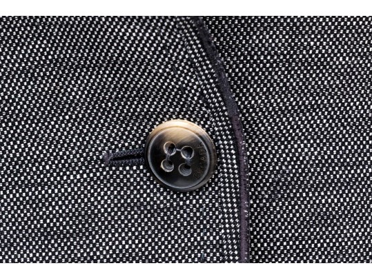 Escada Short Black And White Collared Blazer, Size 40