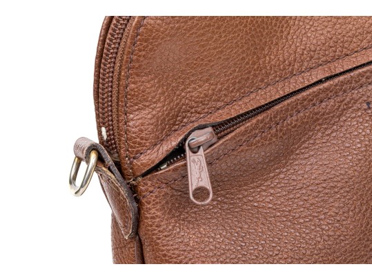 Longchamp Brown Pebbled Leather Top Handled Tote Bag